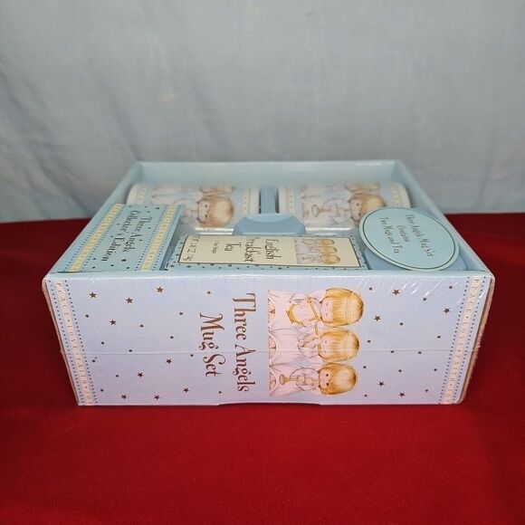 Angels Coffee Mugs Cups English Breakfast Tea Bags Blue Collectors Edition - Picture 6 of 8